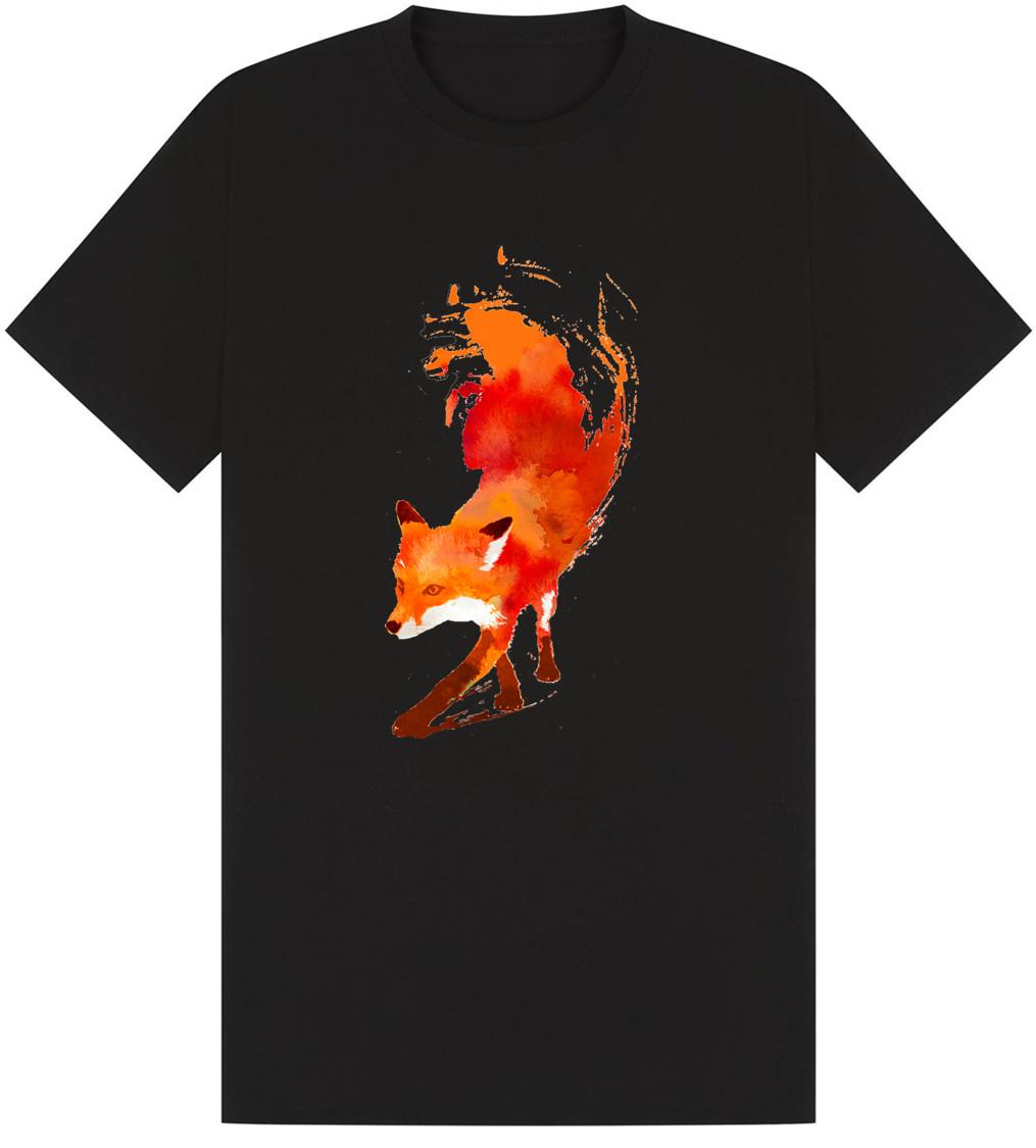 Colourful Fox T-Shirt Men Women Unisex Top S
