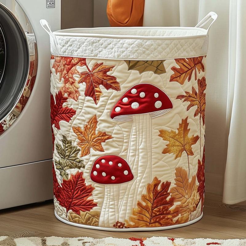 Quilted Laundry Basket Storage Organizer Clothes Dirty Home Organization