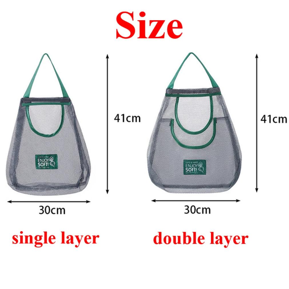 Portable Hanging Mesh Storage Bag Multi-purpose Breathable Kitchen Fruit and Vegetable Hanging Bags2025new Wholesale