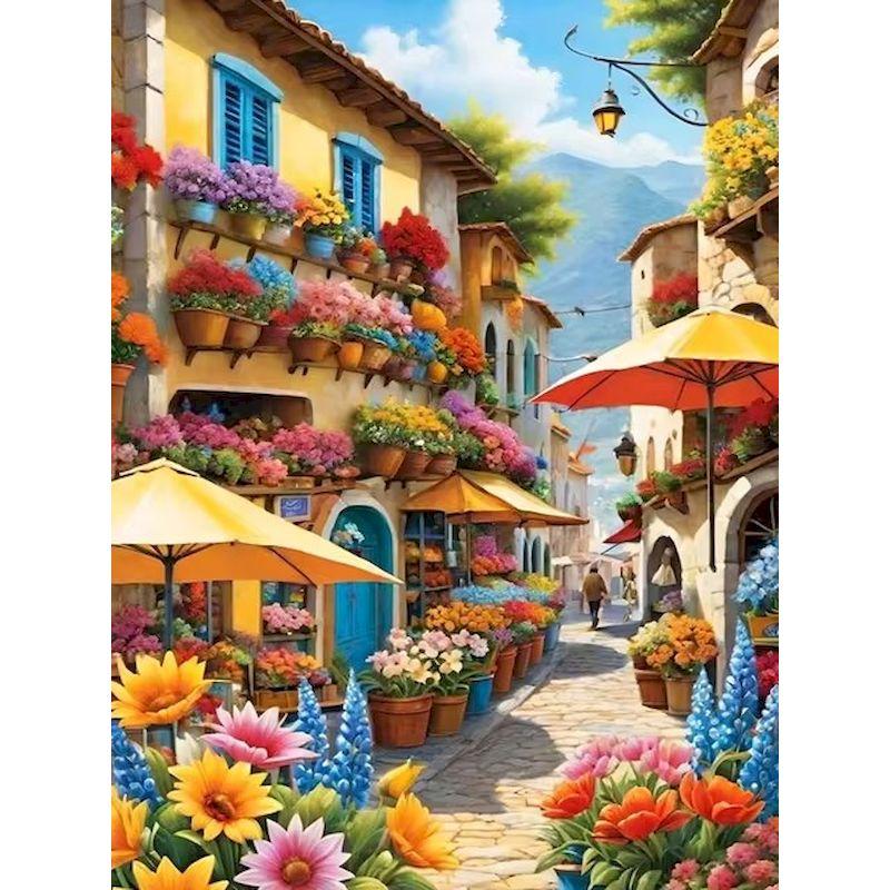 5d Diament Malarstwo Krajobraz Ulica Miasto Pełne Wiercenie Wystrój Domu Diament Haft Kwiat Mozaika 5d Diy Prezent Wystrój Domu