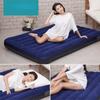 PVC Air Mattress Flocking Surface Folding Sleeping Pad Comfortable Inflatable Mattress  Outdoor