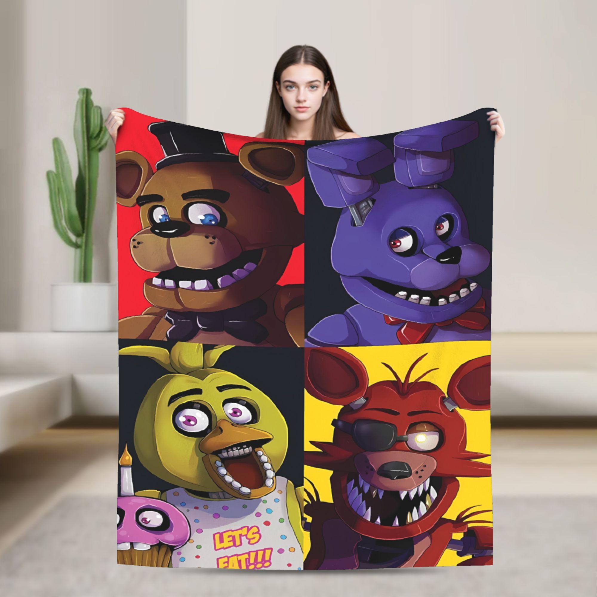 FNAF В Фредди Плед Качественный Мягкий Плед Зимний Для Девочек Мальчиков На Улицу Смешной Покрывало 76x102cm