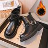 Autumn Girl Boot New Fashion Simple Ankle Boots Anti Slip Soft Sole Comfort Leather Boots Retro Trend Warm Short Kid Boot Botas