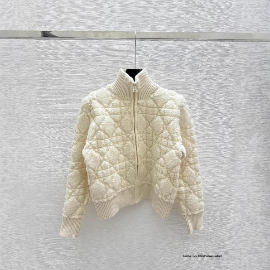 High Neck Solid Color Knitted Cardigan - Early Autumn Edition