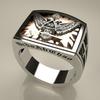European and American Fashion Double-headed Eagle Ring Trendy New Men's Accessories