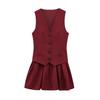 Women's Clothing, Spring and Summer New Wide-pleated Striped Vest Dress/