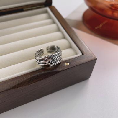Korean Version Open Ring Retro Multi-layer Line Winding Ins Wind Neutral Design Hand Jewelry