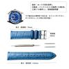 Watch 20mm Lug Genuine Replacement Watch Silver Spring Box Moon Phase Genuine Day Present [JMW TOKYO] Strap, Width, Leather, Strap, Band, Blue,