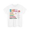 Superhero Comics T-Shirt | She Is Mom Tee | Flower Mom Life Shirt