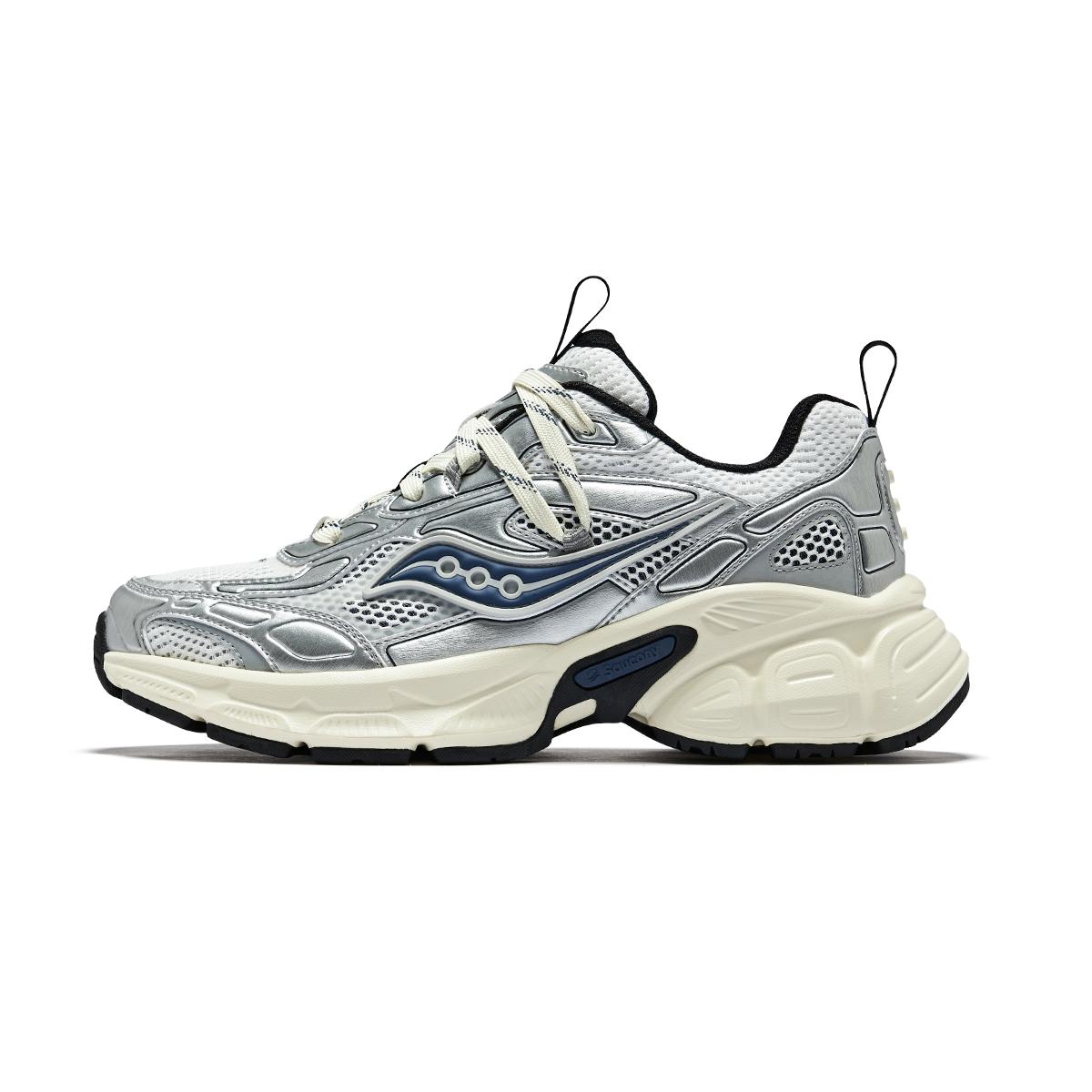 

Saucony 2K CAVALRY Abrasion Resistant Running Shoes Unisex Silver White Blue Saucony S79053-7 44