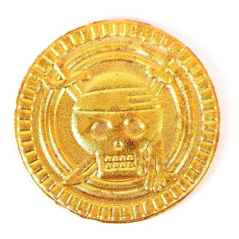 10Pcs Plastic Pirate Gold Play Coins Birthday Party Favors Treasure Coin