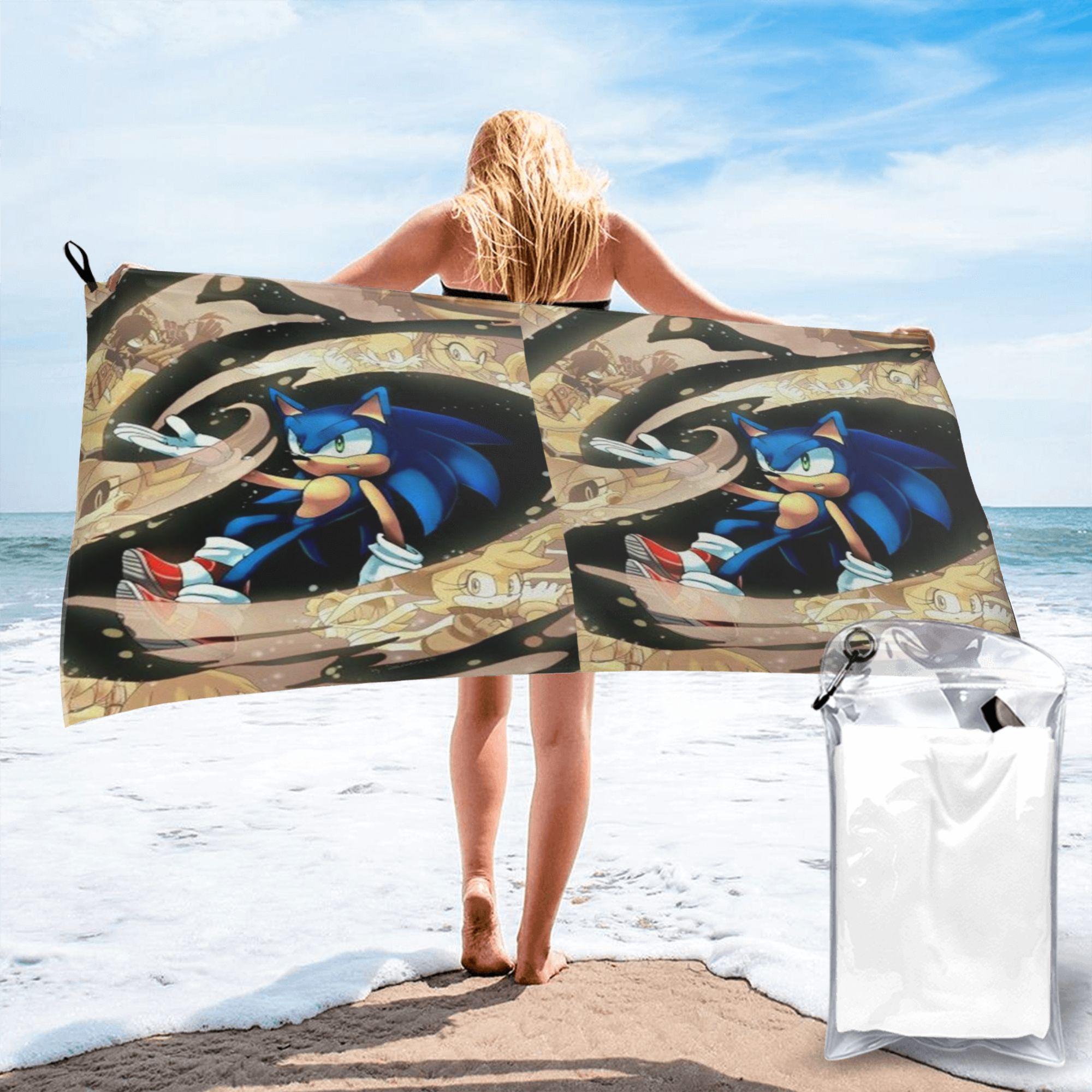 

Shadow The Hedgehog Beach Towel Soft Microfiber Quick Dry Absorbent Quick Towels For Pool W40*H60(CM)