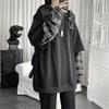Vintage Hoodie Frauen Streetwear Übergroßen Sweatshirt Punk Langarm Pullover Koreanische Grunge Plaid Splice Hoody