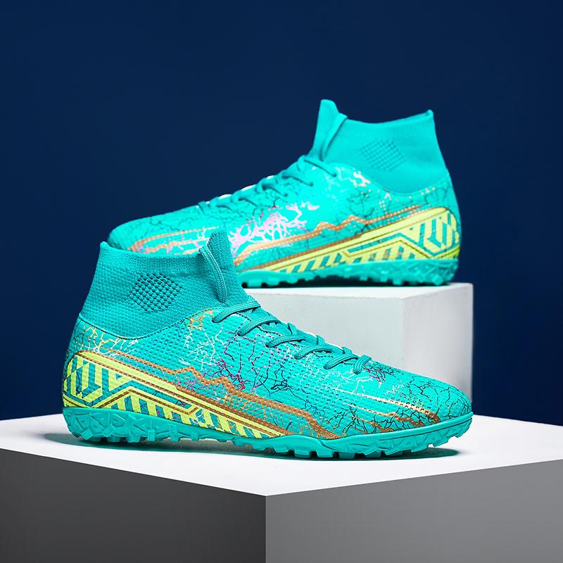 Mens Football Shoes High Top FG/TF Grass Adult Professional Non Slip Football Boots Outdoor Futsal Court Football Boot for Men