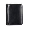 Men's Slim RFID Blocking Genuine Leather Wallet with Integrated ID Card Holder - Top-Grain Leather Compact Bifold Design