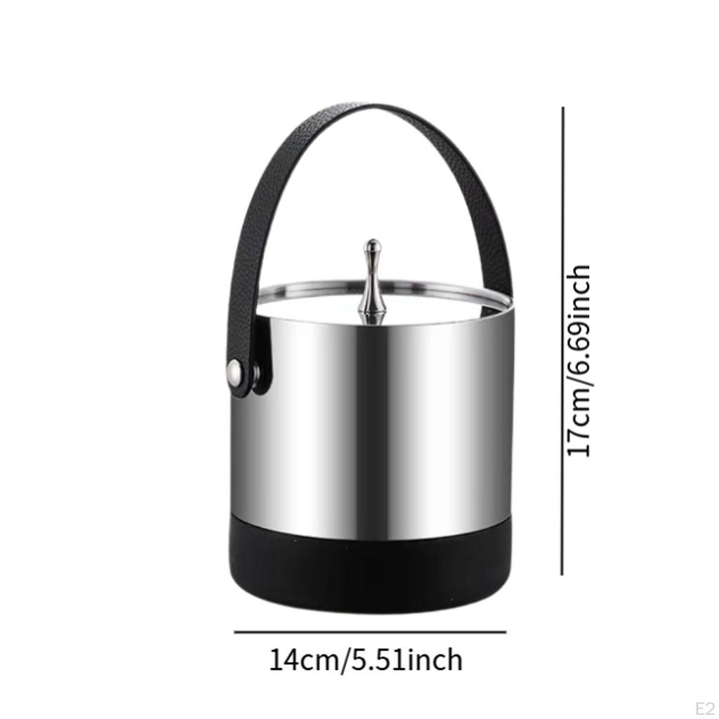 Ice Bucket Barrel Double Layer Beer Drink Tub for Bar Cocktails Home Party Event