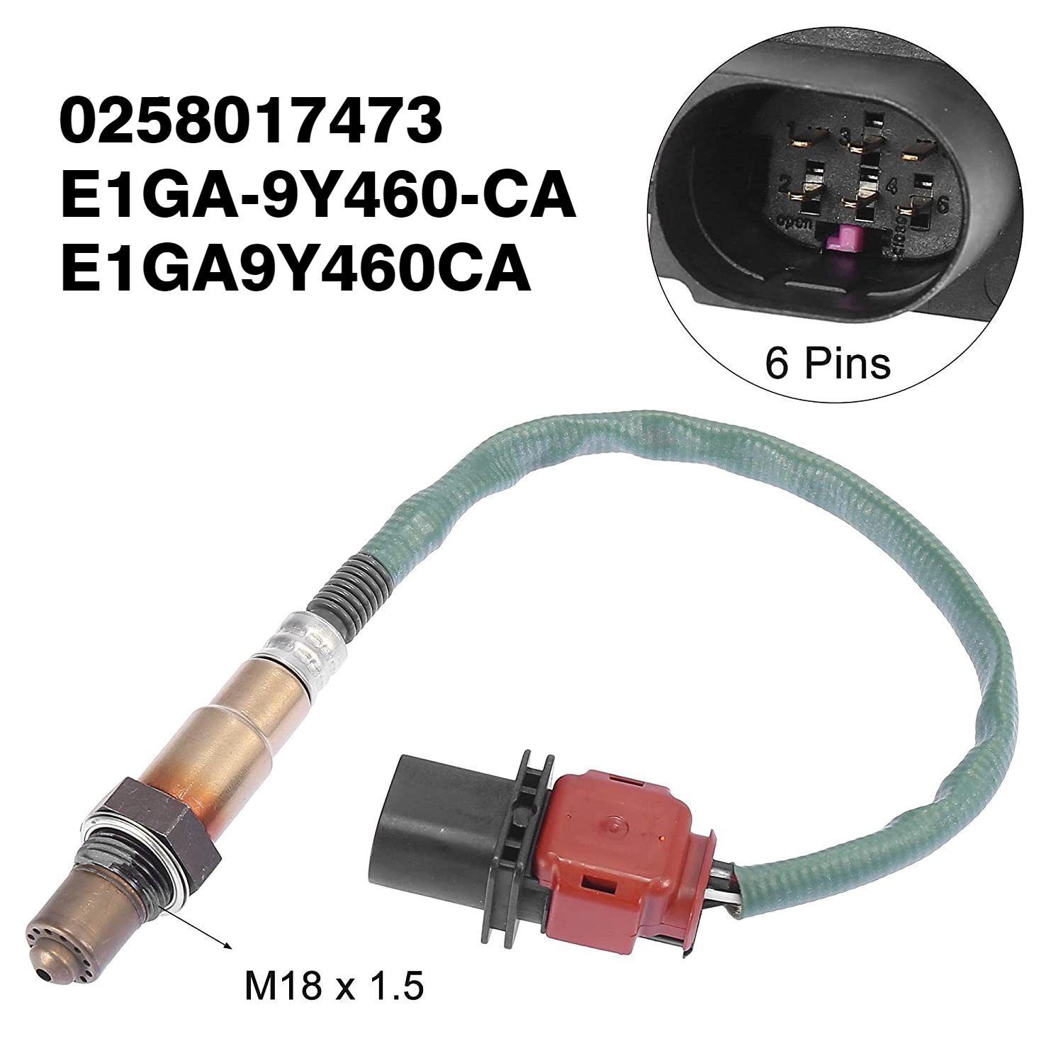 Suitable for lincoln ford oxygen sensor 0258017473 e1ga-9y460-ca; e1ga9y460ca,48cm