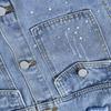 Spring and Autumn Women's Plus Size Denim Vest Mid-length Loose Light Color Casual Waistband Hole Sleeveless Denim Jacket Coat