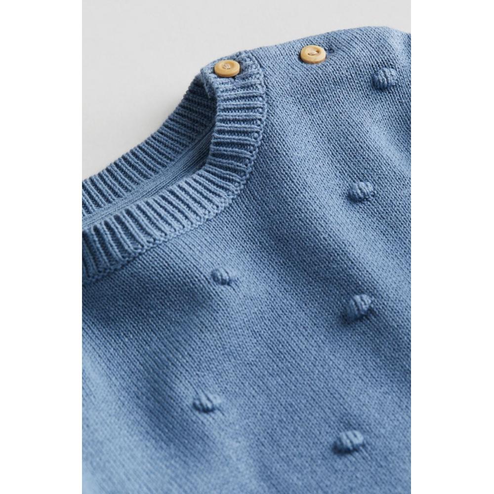 

Хлопковый свитер HM светло-пыльно-синий