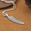 S925 Sterling Silver Jewelry Retro Thai Silver Men and Women Takahashi Goro Trend Feather Pendant
