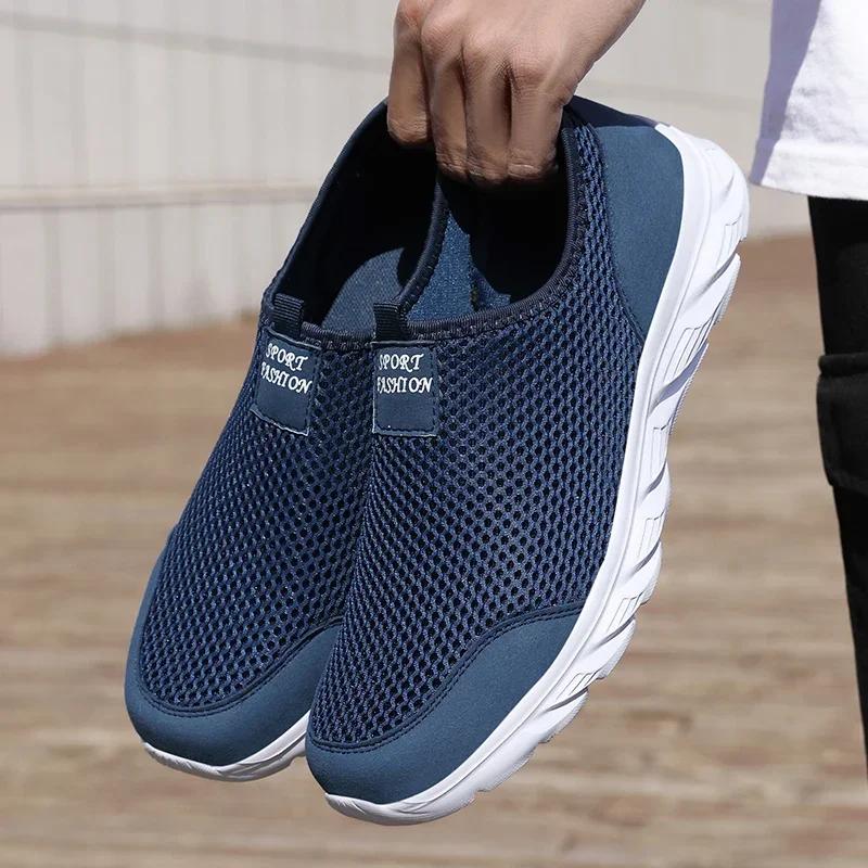 Lightweight Men Casual Shoes Breathable Slip OnCasual Sneakers Male  Anti-slip Loafers Flats Outdoor Walking Shoes for Men