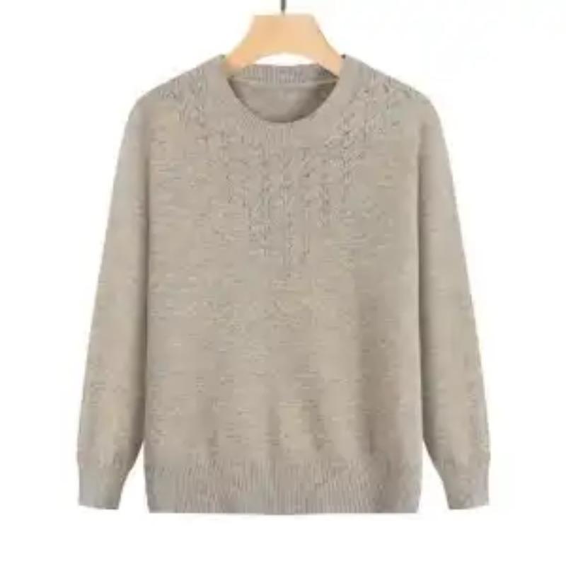 New Autumn Style Middle-aged Mother Wears Bottoming Pullover Elderly Grandma Sweater Top