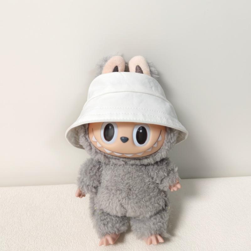 Labubu Doll Outfit: Fisherman Hat & Overalls Set for First & Second Gen Dolls