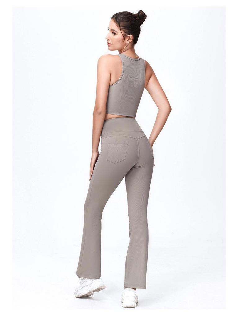 Women's High-Waist Yoga Flare Pants - Slimming Sport & Casual Leggings