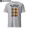 My Kind of Six-Pack'' Graphic Tee | Playful Burger Design Unisex T-Shirt