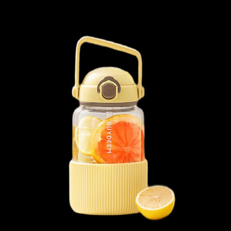 Buydeem Large Capacity Portable Glass Water Bottle