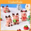 Charming Resin Christmas Reindeer Gift Box Diy Mini Landscape Decoration