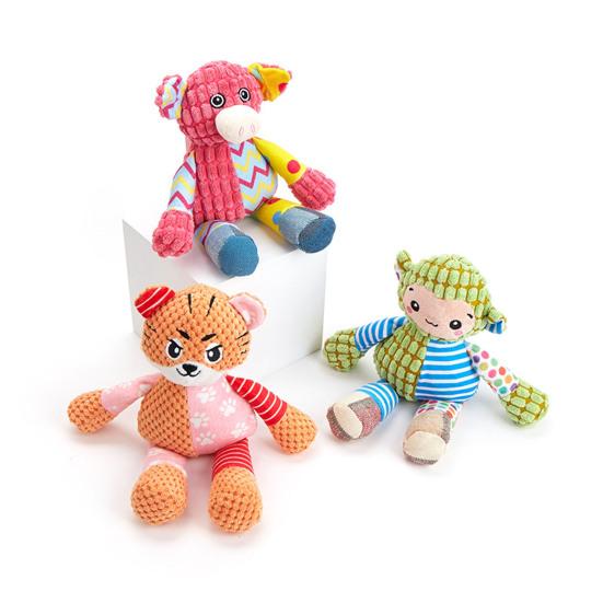 Plüsch Quietschie Hundespielzeug Weiches Stofftier Hund Kauspielzeug Niedliches Plüsch Fuchs Elefant Spielzeug Hält Hunde beschäftigt für aggressive Kauer Kleine Mittlere Hunde