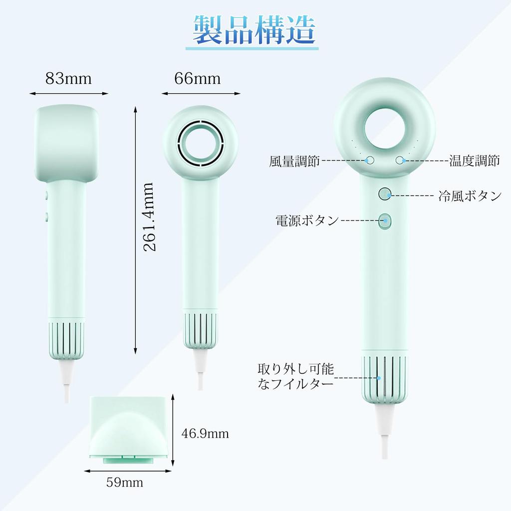 New collaborating with the magazine Beautiful Hundred Large Air Quick High Speed Portable 3 Levels of Air Volume Cold Hair Portable Holiday