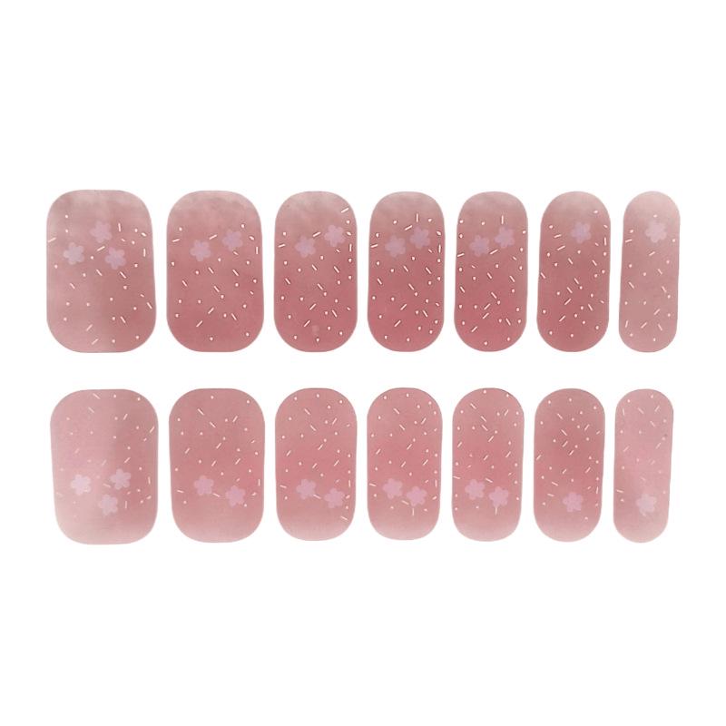 No-Bake Waterproof 3D Detachable Nail Stickers - Long-Lasting Small Fresh Full Nail Art.