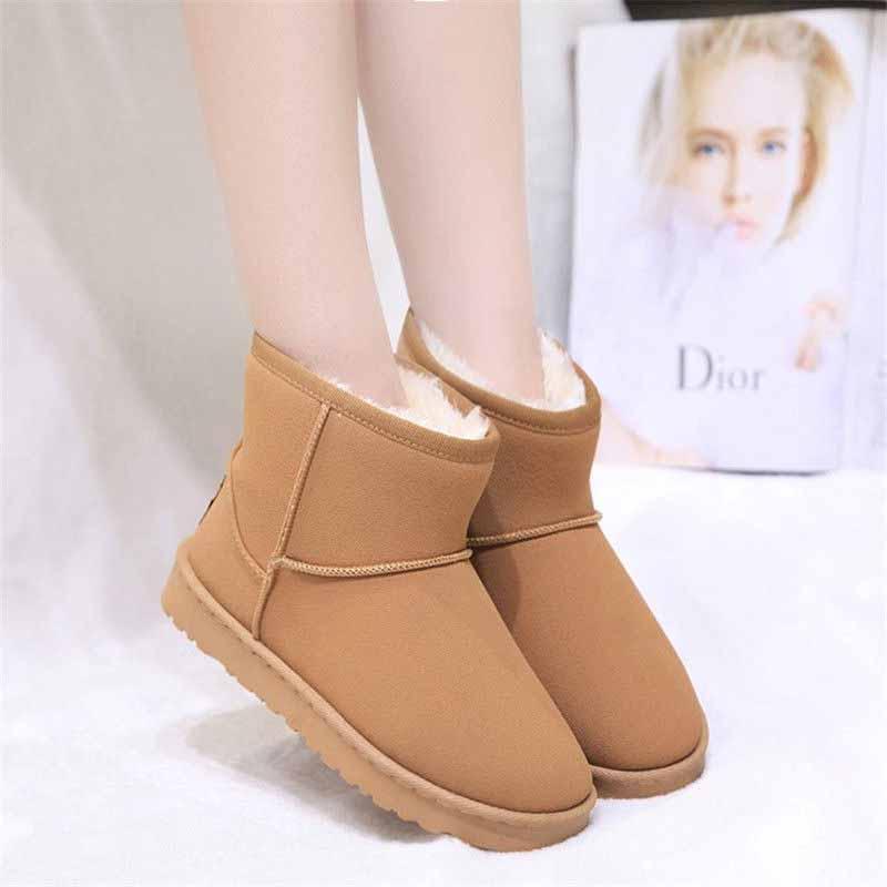 Damen Winter Schneestiefel Mit Luxuriös Dick Gefütterte Warme Knöchelschuhe Zum Skifahren