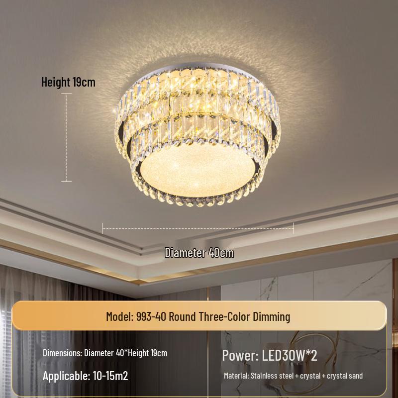 Oeny Light Luxury K9 Crystal Ceiling Lamp