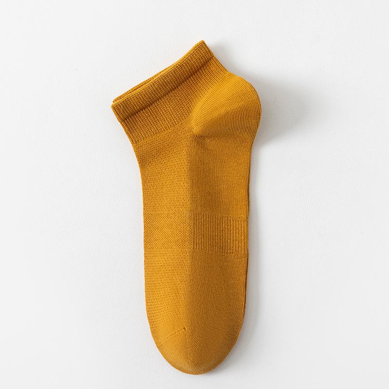 

Мужские летние дышащие и впитывающие пот короткие носки из чистого хлопка, сетчатые дышащие, антибактериальные и дезодорирующие носки свободной посадки 1 pair имбирный