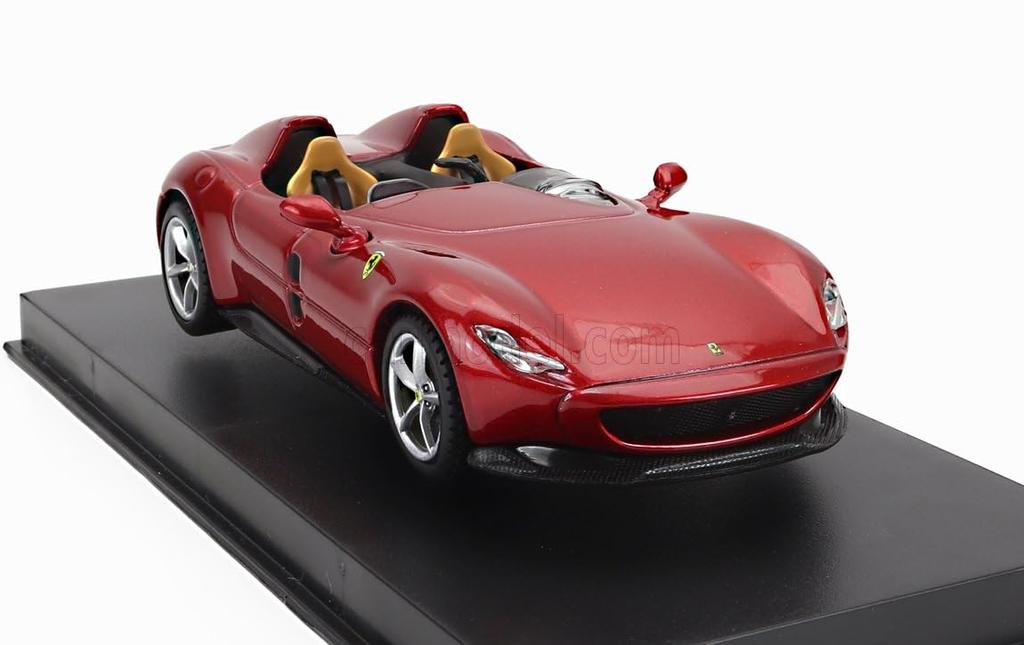 Bburago Ferrari Monza Diecast Car 1/43 Scale FERRARI MONZA SP2 2018 (Red Metallic) Signature Series [Parallel Import]