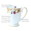300ml Fine Bone China  Mugs with Handle, Floral Mugs with Gold Trim Porcelain Tea Mug Coffee Mugs,1pc