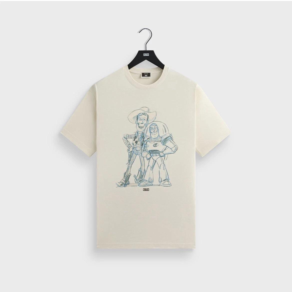 Kith x Pixar Tot Story Sketch Vintage Tee- Sandrift Men’s Size (XL) X-Large M