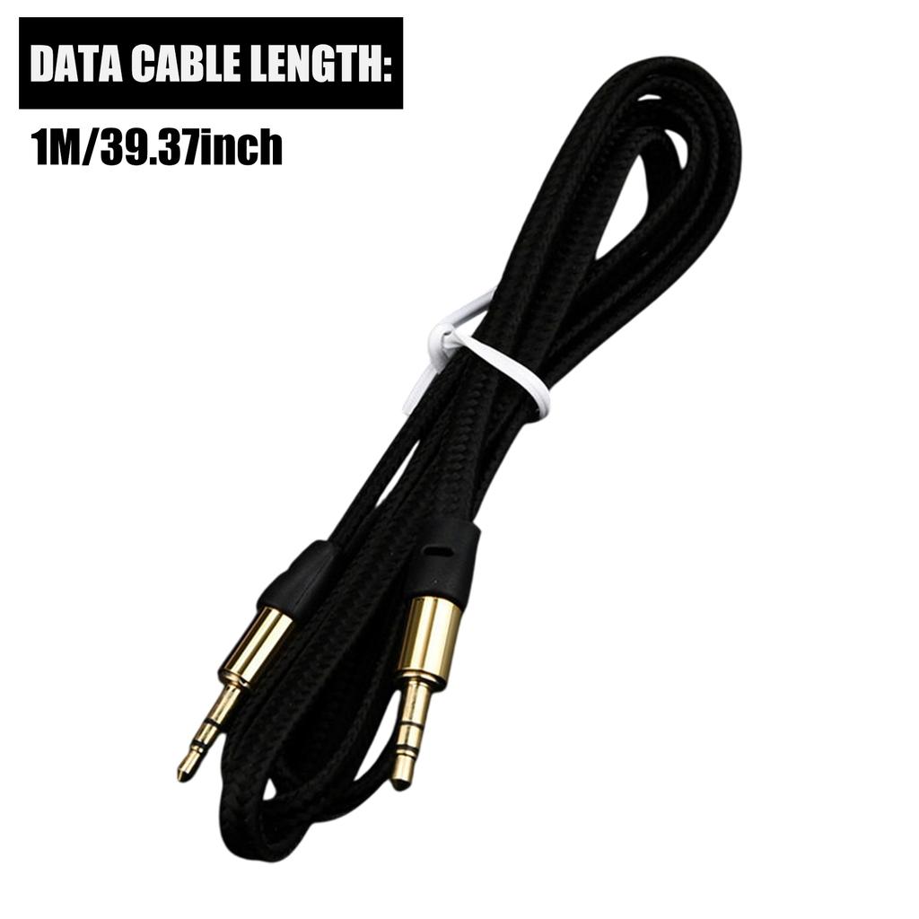 Cablu de prelungire cablu audio stereo de tip masculin la masculin de 3,5 mm, 1 m, 3,5 mm, cablu auxiliar pentru microfon, pentru telefoane inteligente și tablete, negru