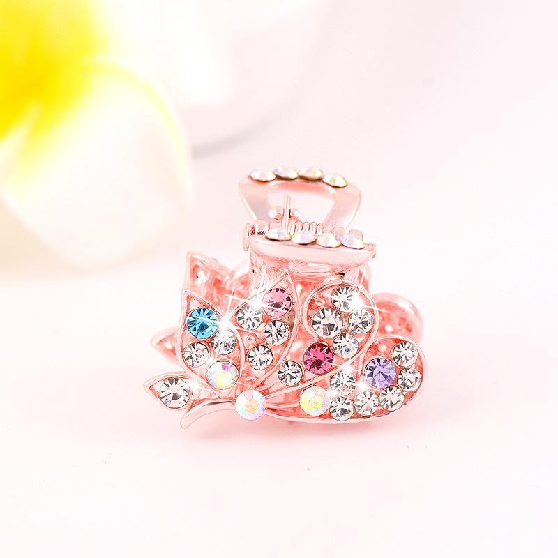 Elegant Small Hairpin for Adults & Girls with Rhinestones – Perfect for Bangs & Top Clip Styling.