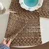 Stylish Woven Tassel Edge Placemats: Heat-Resistant Fabric Table Mats for Elegant Décor & Photography.