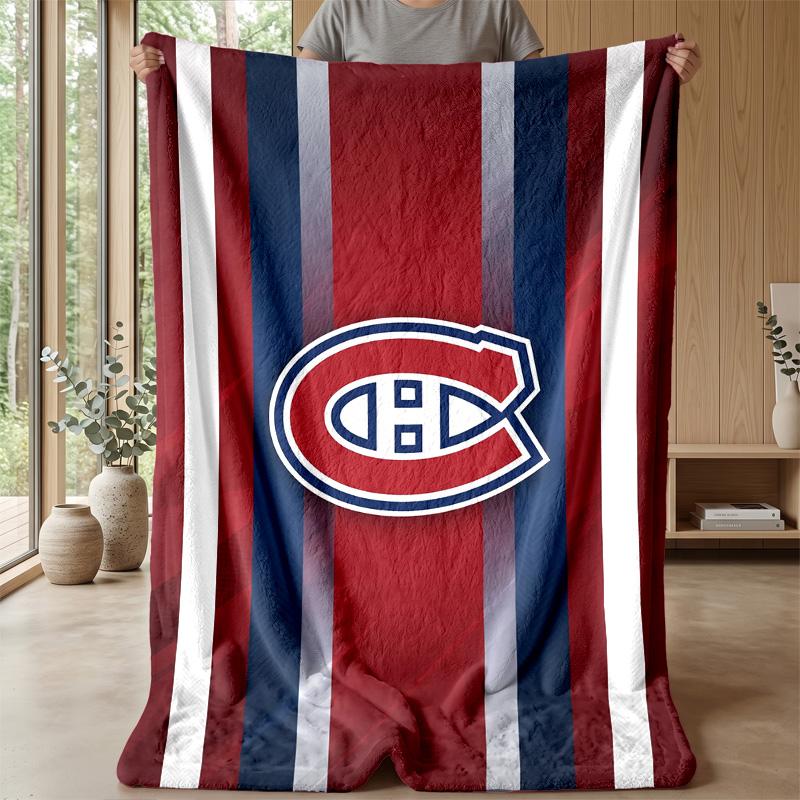 Montreal Canadiens Flanell Fleece Decke Gemütlich Warm Überwurfdecke für Sofa Bett Reise Ganzjahresgebrauch