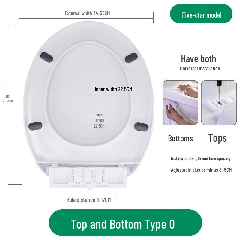 Universal Slow-Close Thickened Toilet Seat Cover by UVO
