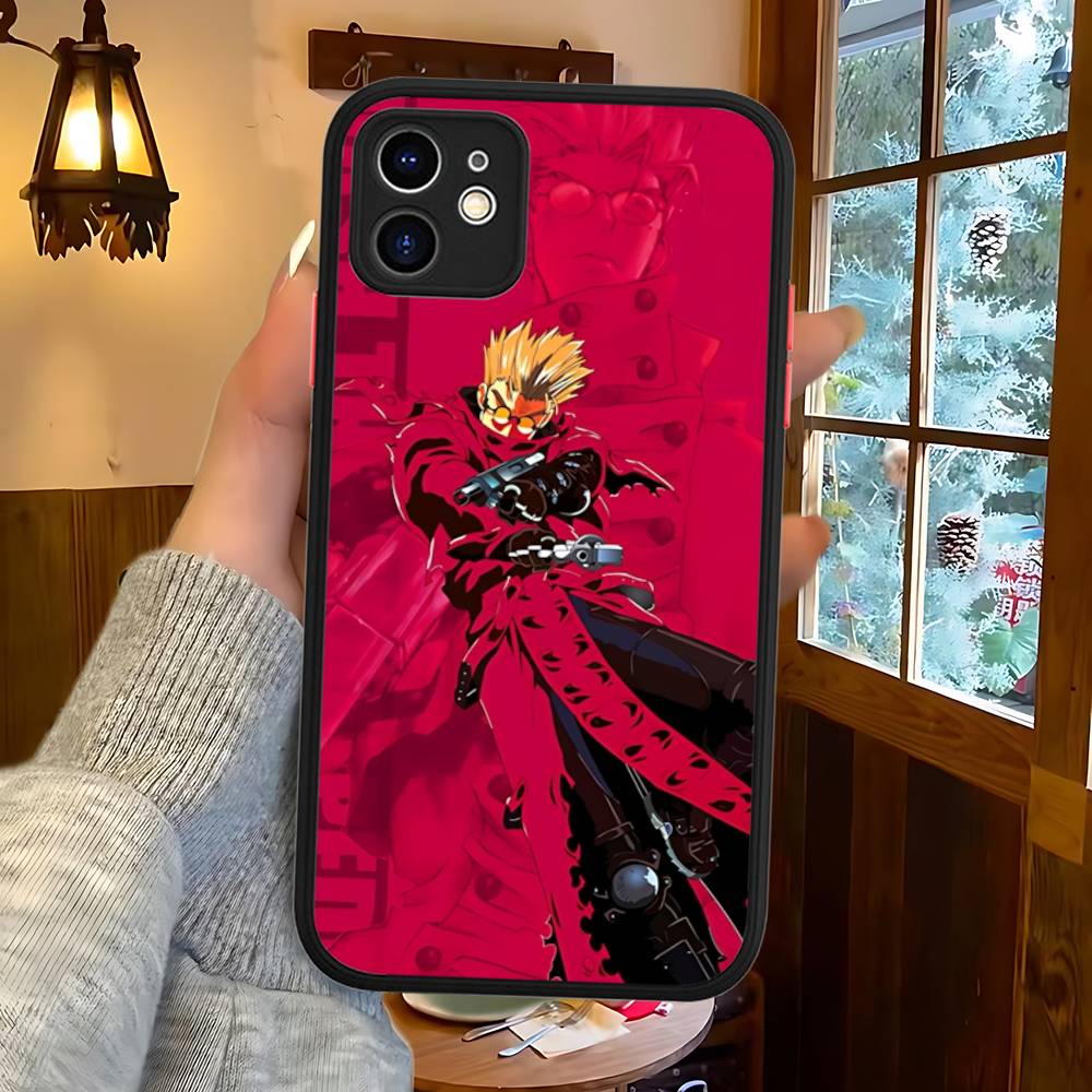 

Classic Anime T-TrigunS Matte Translucent Phone Case For Iphone 16 ProMax 15 14 13 12 11 X XS PRO Plus iphone 14 plus