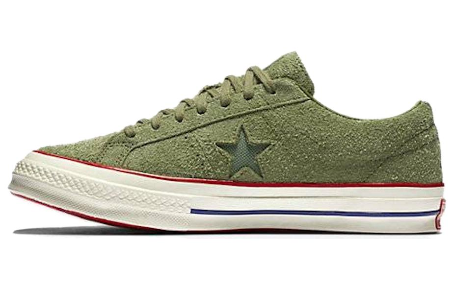 One Star Undefeated x One Star Converse Замшевые Низкие Оливковый 158894C 42