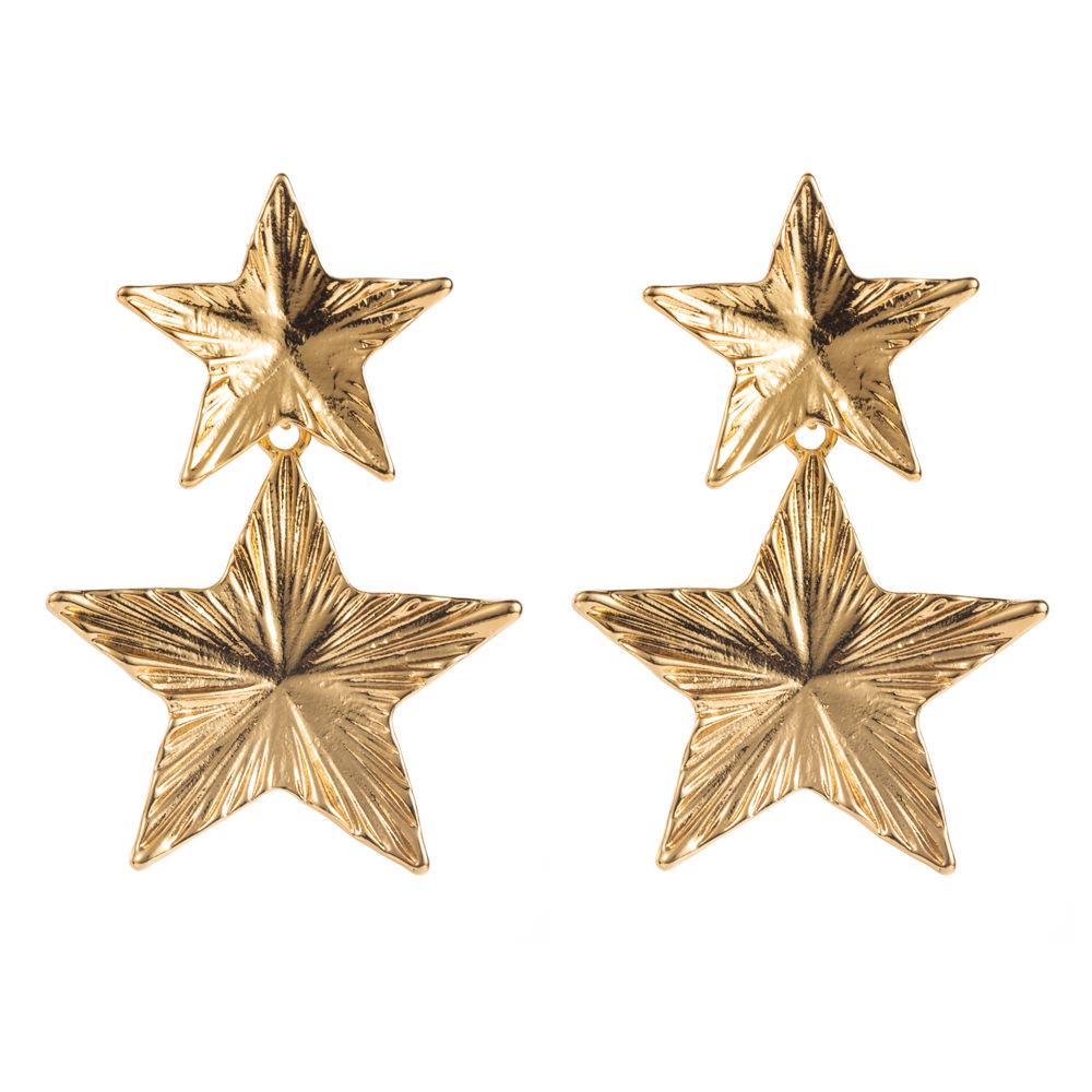 

Серьги-гвоздики из серебра 925 пробы с геометрическим узором Love & Star, многослойные