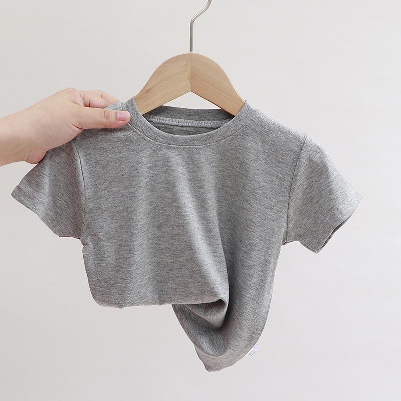 2024 Summer Kids' Korean Style Casual T-shirt - Boys' & Girls' Short-Sleeve