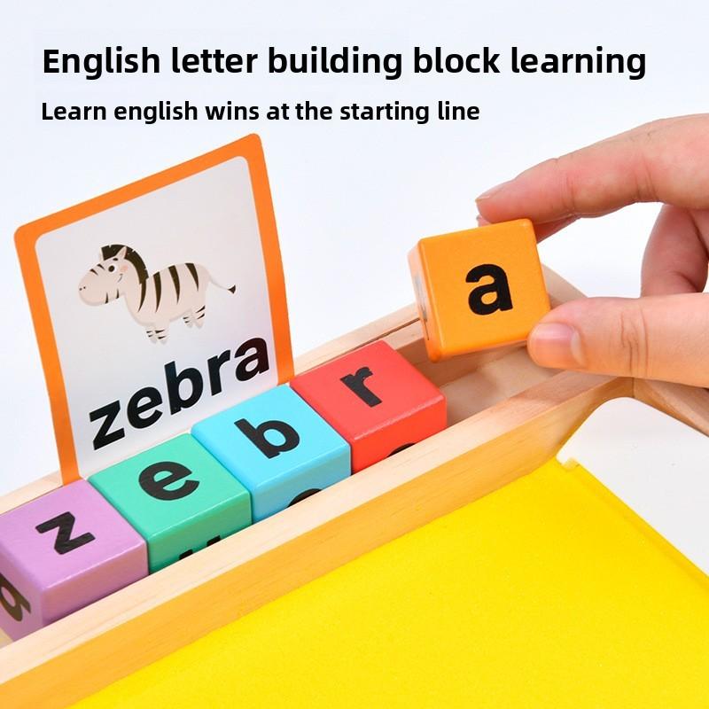 Letter Words Spell Wooden Sandboard Learning Toy For Early Childhood Education